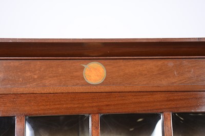 Lot 45 - English Art Nouveau inlaid mahogany china cabinet