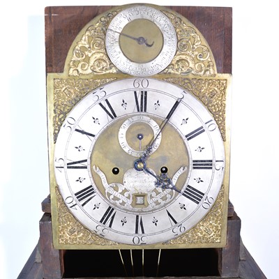 Lot 499 - Walnut longcase clock, part equation movement