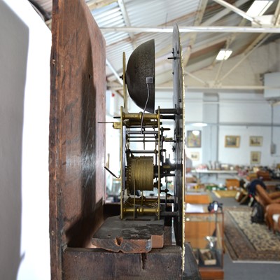 Lot 499 - Walnut longcase clock, part equation movement