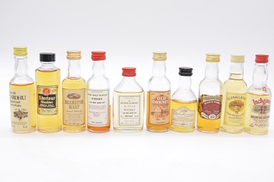 Lot 205 - Collection of single malt whisky miniatures, mostly 1980s/1990s