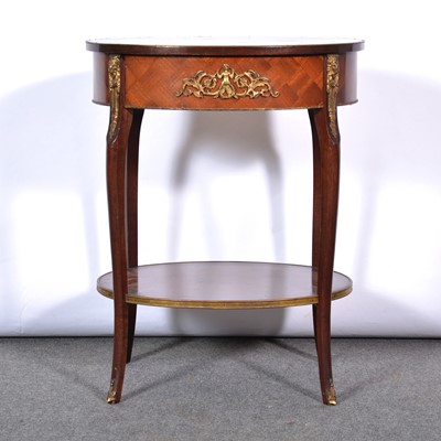 Lot 596 - French mahogany occasional table