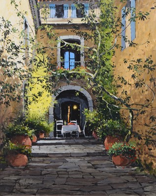 Lot 216 - Jeremy Barlow, Courtyard, Ménerbes