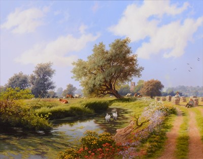 Lot 194 - Daniel van der Putten, Spring beside the River Nene, Flore, Northamptonshire