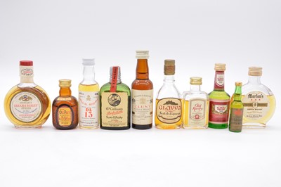 Lot 206 - Large collection of blended Scotch whisky miniatures, 1960s-1980s