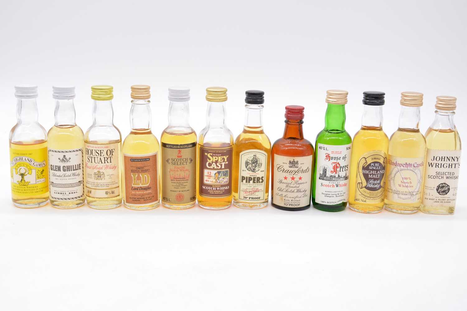 Lot 606 - Large collection of blended Scotch whisky miniatures, mostly 1980s-1990s