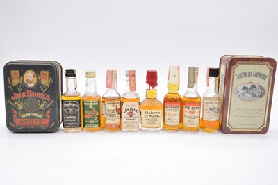 Lot 599 - Thirty two whiskey miniatures from other whisky-distilling nations