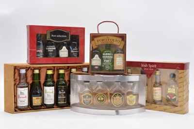 Lot 706 - Two boxes of Supermarket own brand miniature gift sets, various spirits