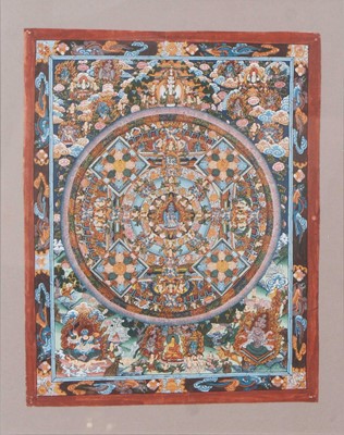 Lot 211 - Tibetan Thangka, gouache