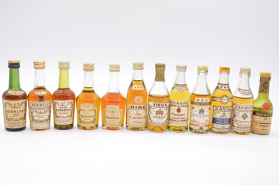 Lot 707 - Twelve assorted miniature Cognacs, 1960s-1980s