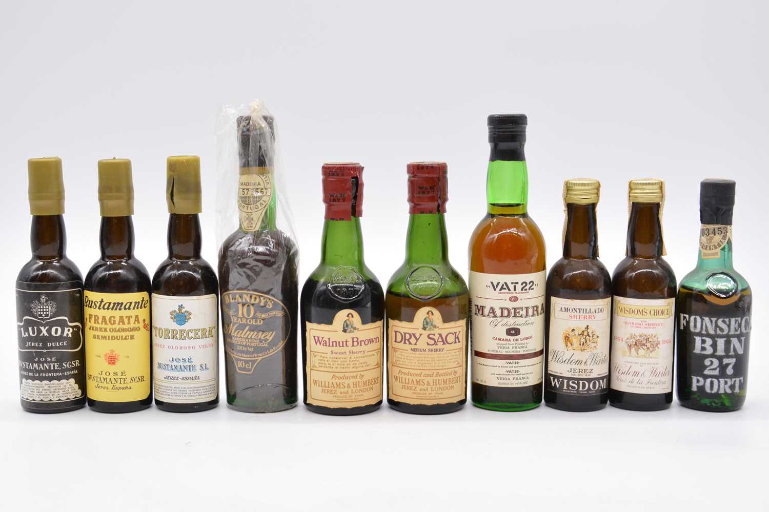 Lot 210 - Collection of miniature Port, Sherry and Madeira, 1960s-1980s bottlings