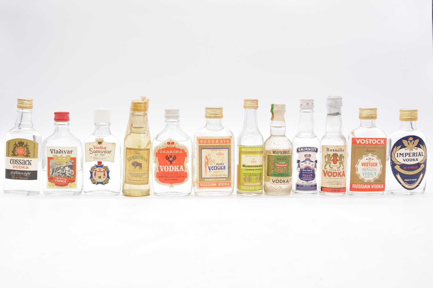 Lot 212 - Collection of assorted miniature Vodkas, Russian, Dutch, Polish, 1970s-1980s