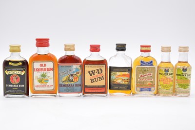 Lot 690 - Collection of miniature Rum bottlings, 1960s-1980s