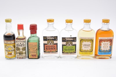 Lot 218 - Collection of assorted miniature spirits, liqueurs, and other alcohol