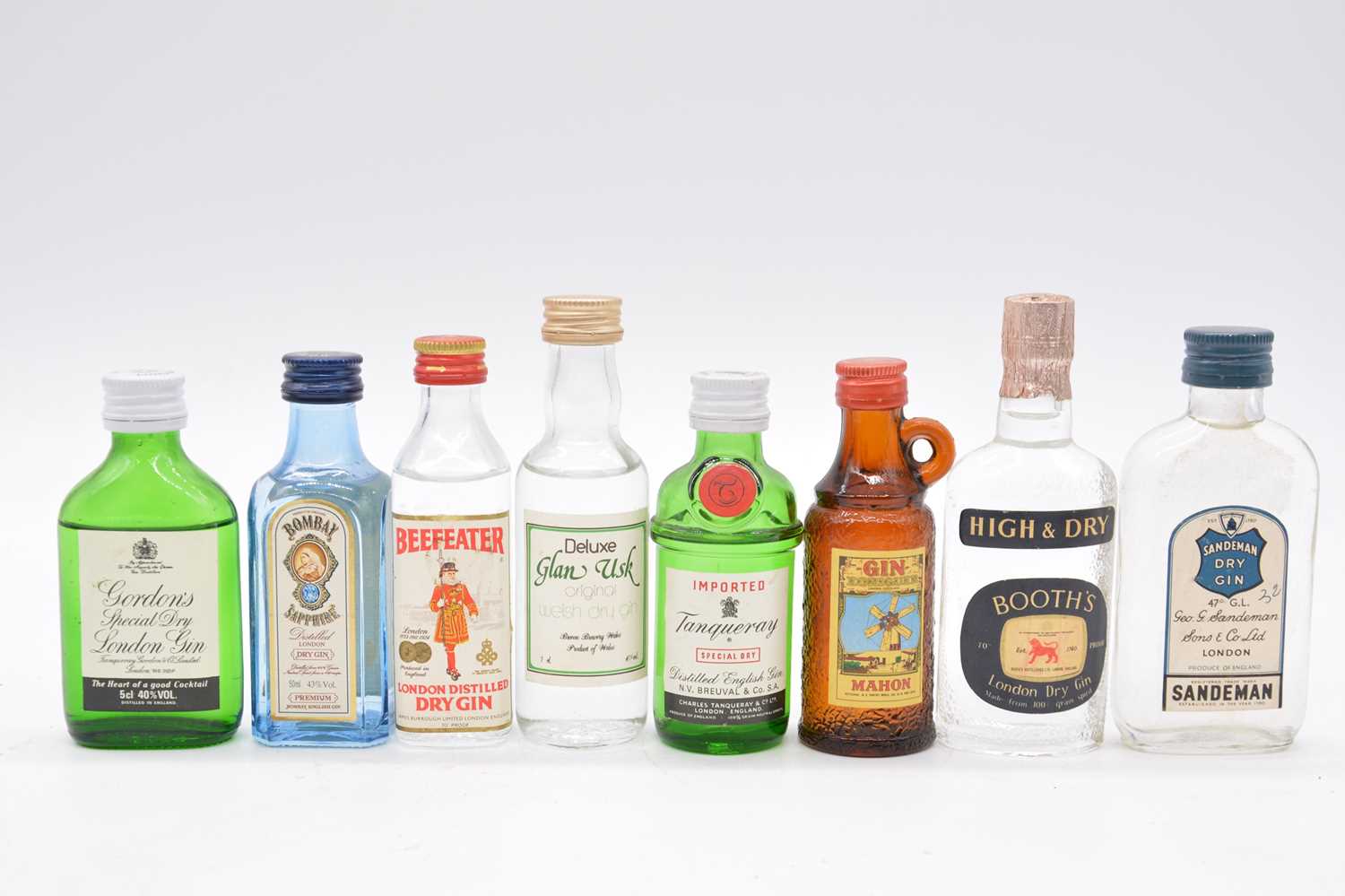 Lot 208 - Collection of miniature Gins