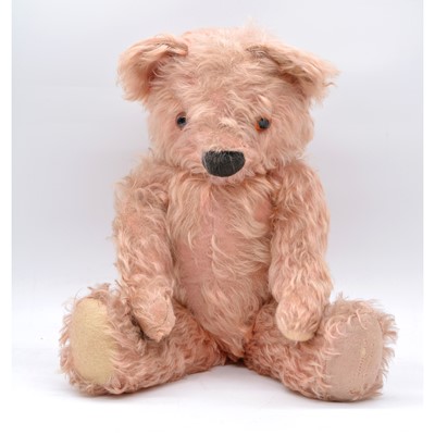 Lot 1011 - Chad Valley pink mohair teddy bear