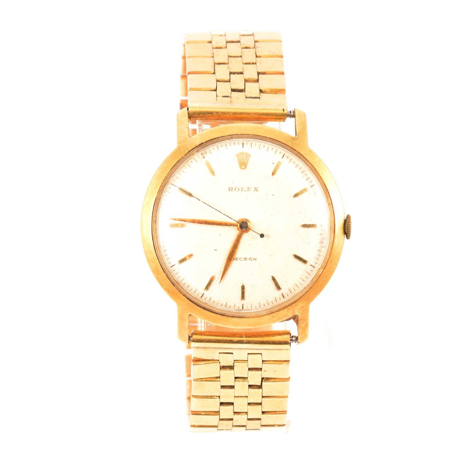 Lot 339 - Rolex - a gentleman's 18 carat yellow gold presentation wristwatch.