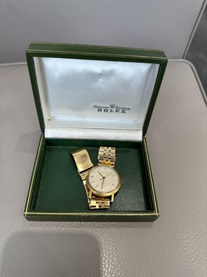 Lot 339 - Rolex - a gentleman's 18 carat yellow gold presentation wristwatch.