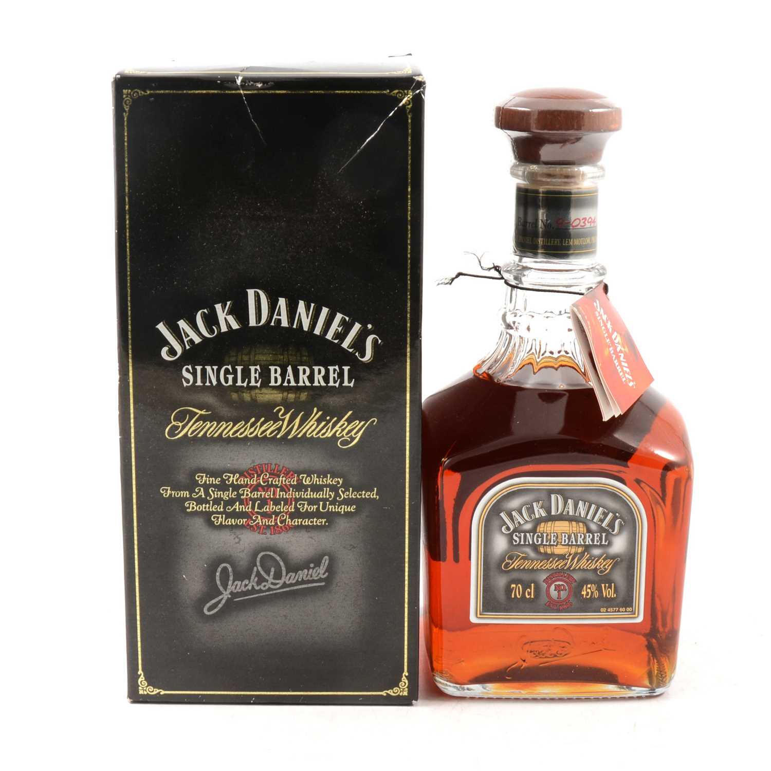 Lot 595 - Jack Daniel's Single Barrel Tennessee Sour Mash whiskey - bottled 1999