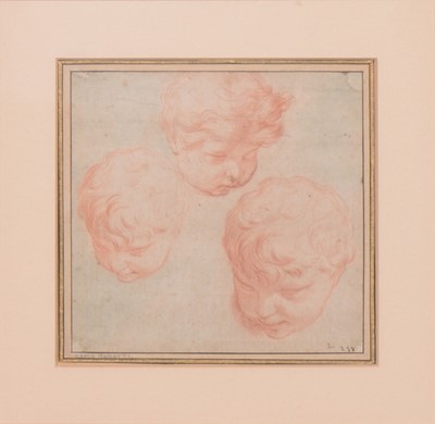 Lot 163 - Carlo Maratti, Study of three cherub heads