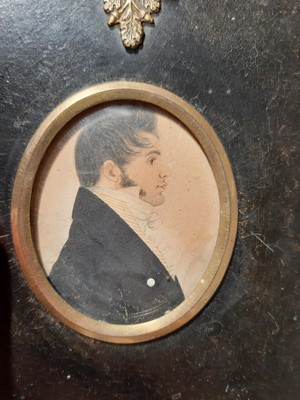Lot 68 - English School, 19th Century, miniature portrait of a man
