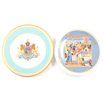 Lot 16 - Spode, 'The Imperial Plate of Persia' a limited edition wall plate, and another