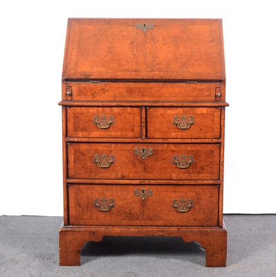 Lot 584 - Reproduction walnut bureau, of George II design