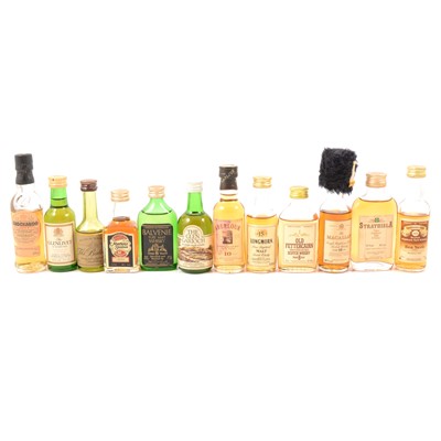 Lot 615 - Twelve assorted single malt whisky miniature bottlings