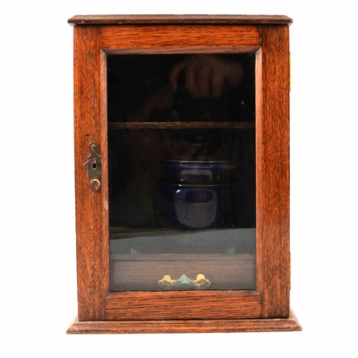 Lot 155 - Oak smoker's cabinet