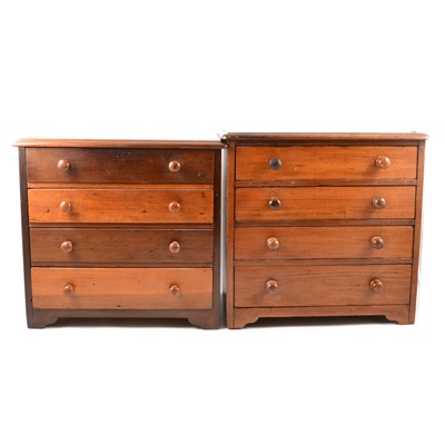 Lot 157 - Two similar mahogany apprentice chests of drawers