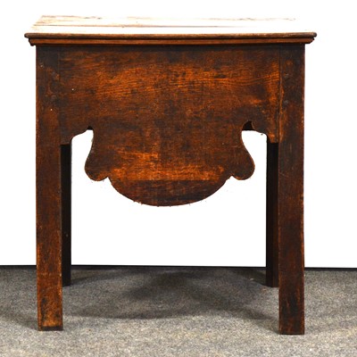 Lot 367 - George III oak stool commode