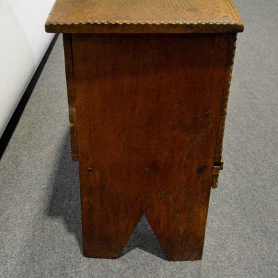 Lot 409 - Joined oak six-plank coffer, 18th Century