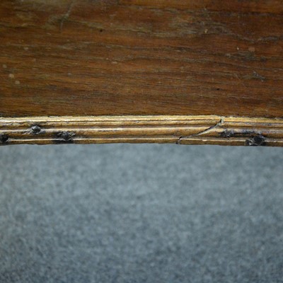 Lot 409 - Joined oak six-plank coffer, 18th Century