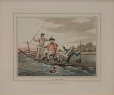 Lot 354 - Fishing satire - five prints