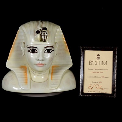 Lot 50 - 'Alabaster Head' a porcelain model from the Ancient Tutankhamun Collection by Boehm Studio