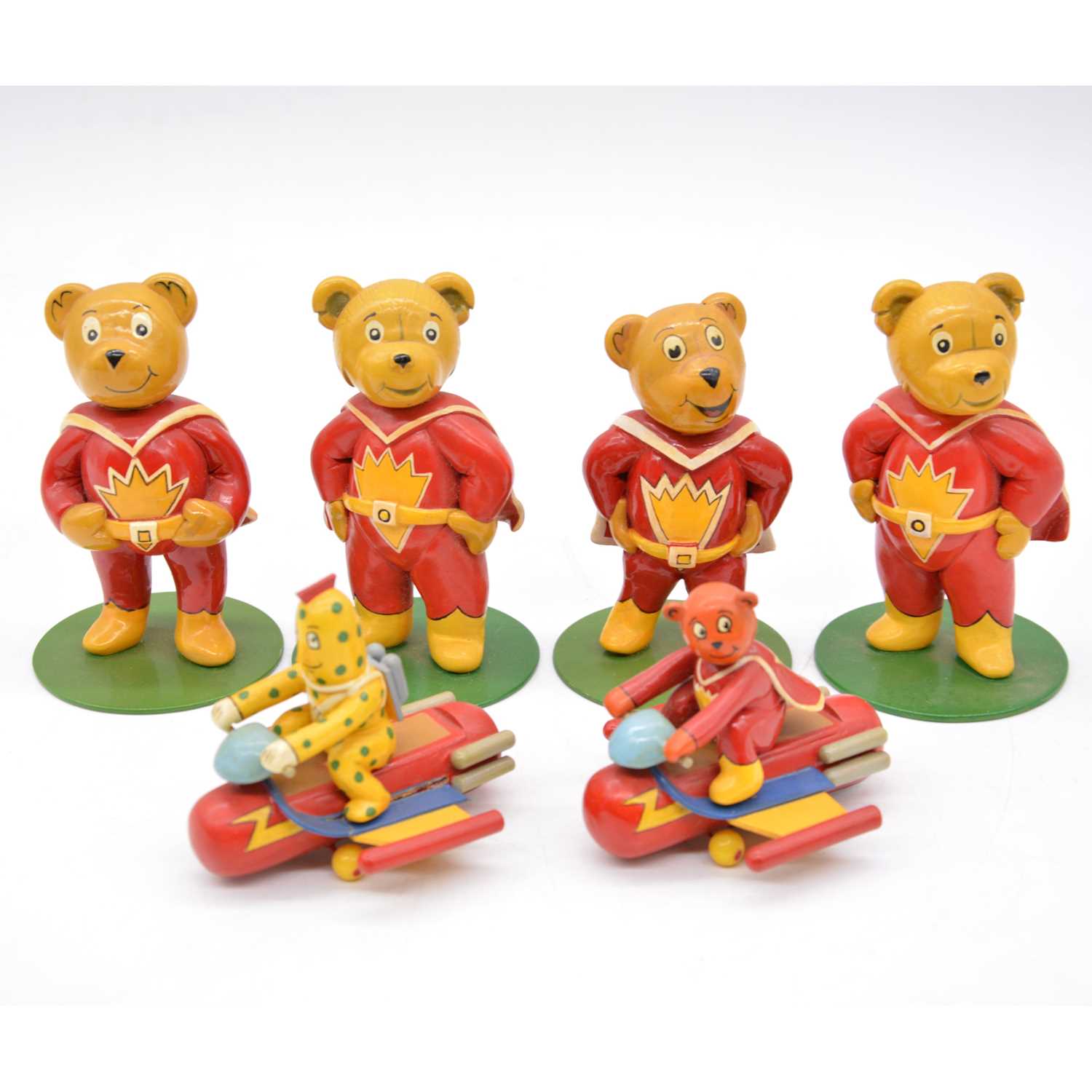 Lot 1153 - Six Ertl SuperTed pre-production prototype mock-ups