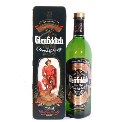 Lot 573 - Glenfiddich, Special Reserve, single malt whisky - Clans of the Highlands tin