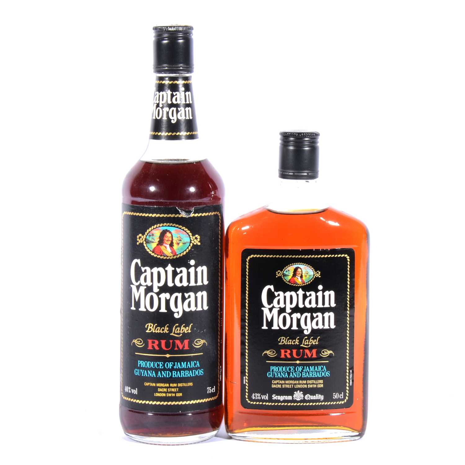 Lot 554 - Captain Morgan, Black Label Rum, two 1980s