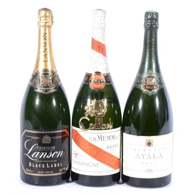 Lot 509 - Three NV champagne magnums, including Lanson Black Label