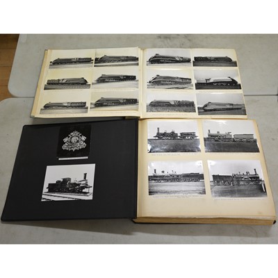 Lot 288 - Two large albums of black and white locomotive photos, LNER, NE and LNWR.