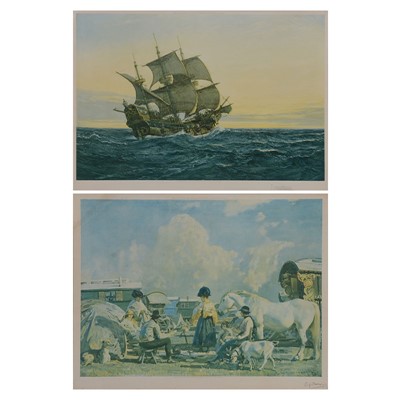 Lot 466 - Two signed prints, Sir Alfred Munnings and a Montague Dawson