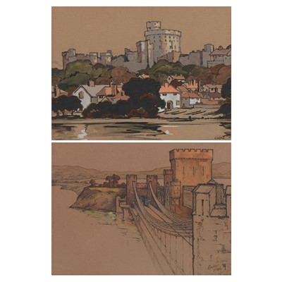 Lot 500 - Cooke,  Windsor Castle, and Conwy Suspension Bridge