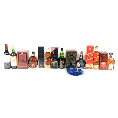 Lot 566A - Five bottles of single malt and blended Scotch whisky, and two bottles of wine