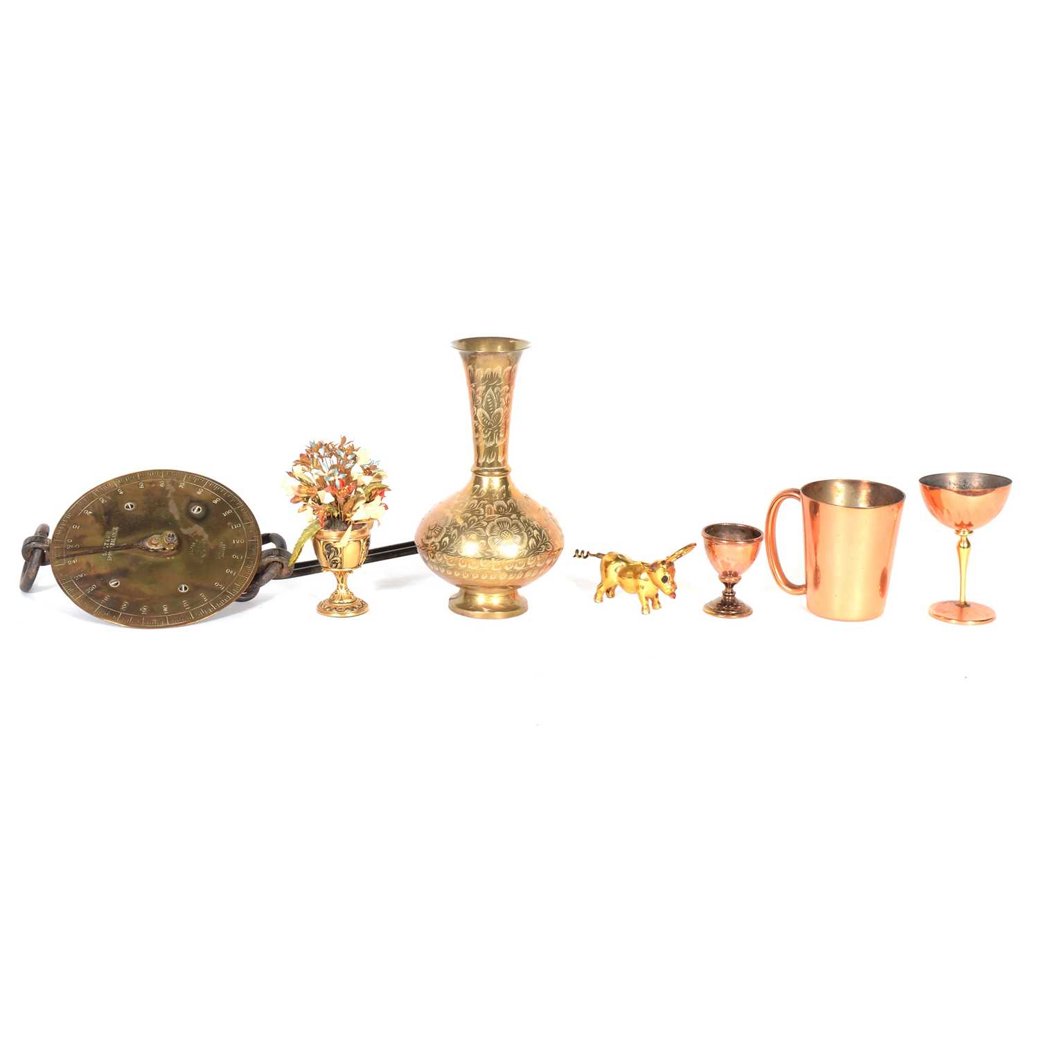 Lot 130 - A collection of brass and copper wares