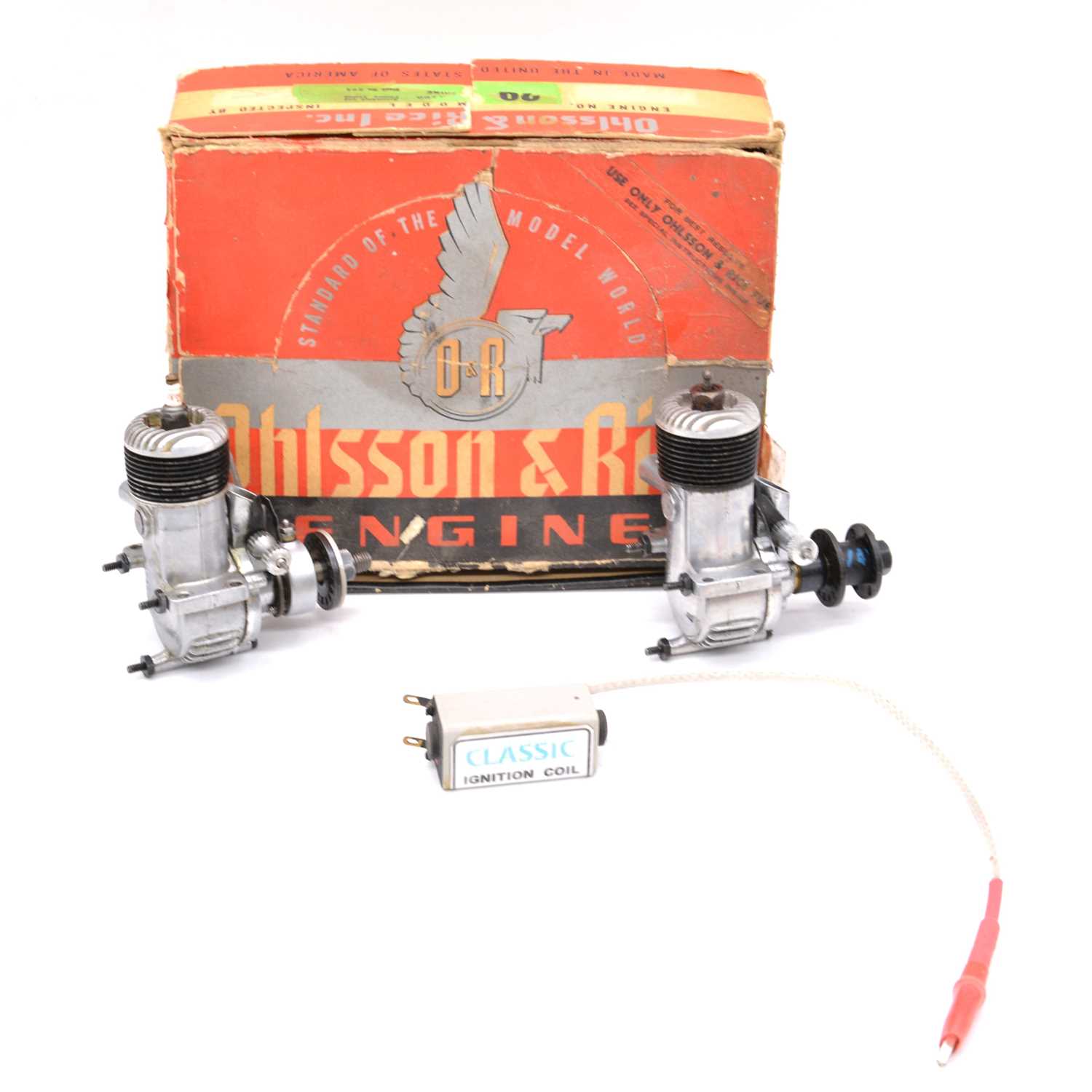 Lot 6 - Two Ohlsson & Rice spark engine; 29 glow,