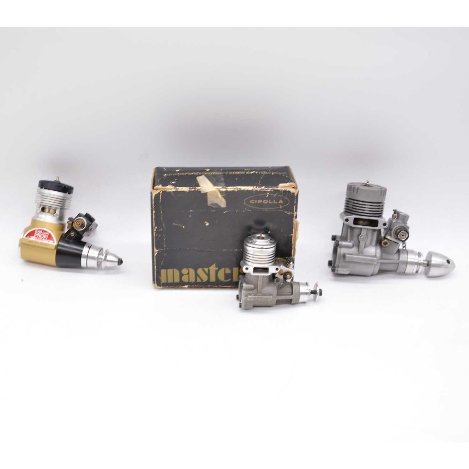 Lot 6 - Three RC glow engines, including PROFI 6.65cc,