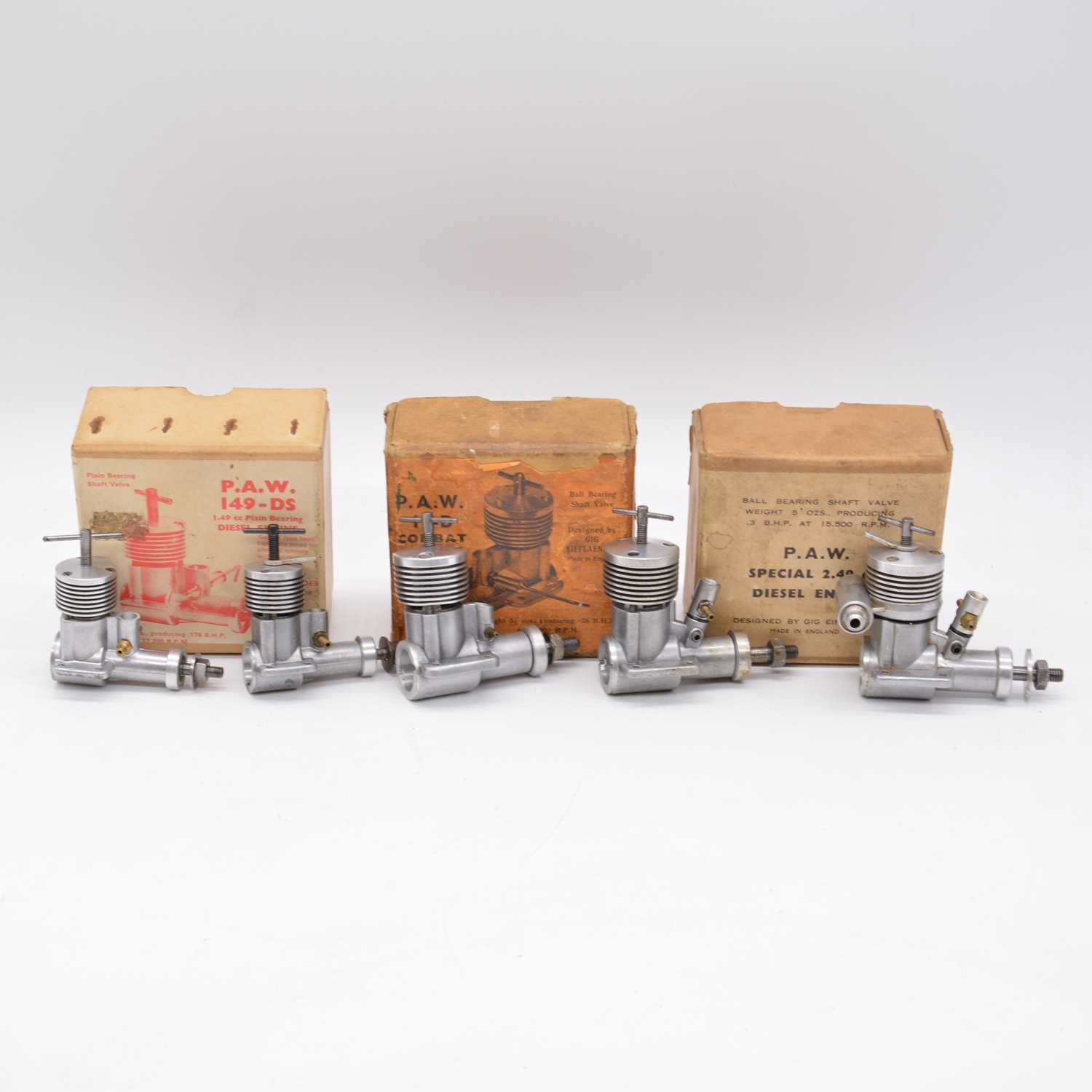 Lot 11 - Five PAW diesel engines, including two 149-DS etc