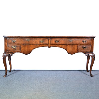 Lot 551 - George III style walnut sideboard, early 20th Century