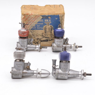 Lot 51 - Four FROG 1.5cc diesel engines, including vibromatic; and three Mk II 150s.