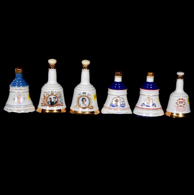 Lot 558 - Six Bell's Royal Commemorative Whisky Decanters