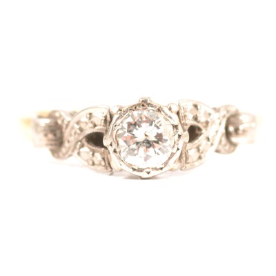 Lot 228 - A diamond solitaire ring.